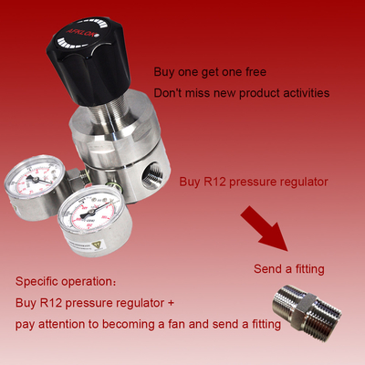 AFK R12 3000psi Regulator ciśnienia gazu azotowego Wodór z manometrem CV 1.0