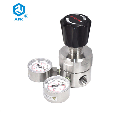 AFK R12 316 Regulator ciśnienia ze stali nierdzewnej Podwójny miernik azotu 6000 psi